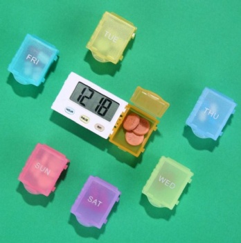 NF-CR-215 5 Alarm Pill Box Organizer (7-Days)